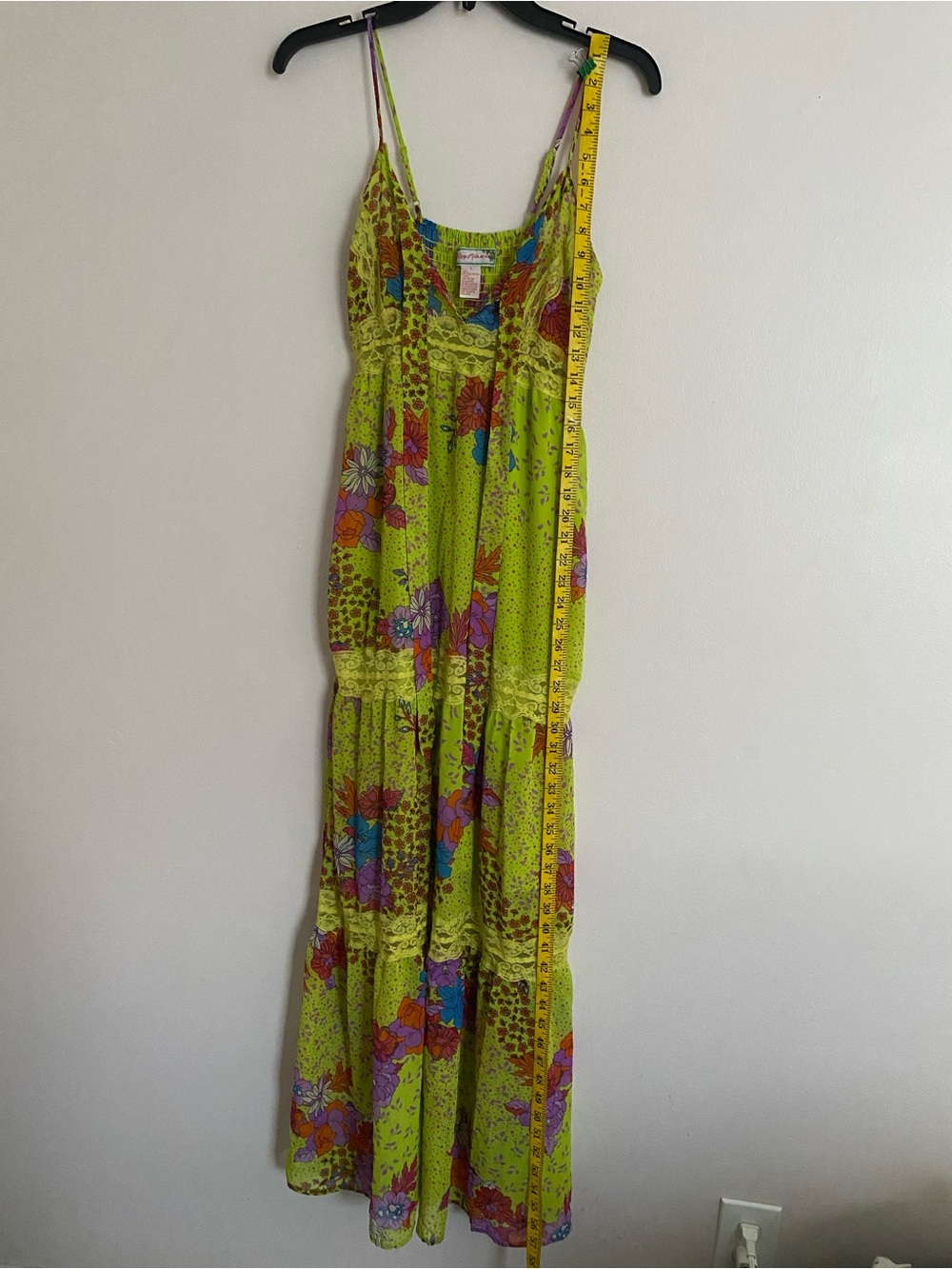 Flying Tomato Lime Floral Maxi Dress with Multicolor Blooms